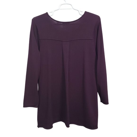 Tahari Woman 2X Top Light Knit Tunic Stretch Rayon Blend Casual Chic Minimalist - Picture 3 of 12